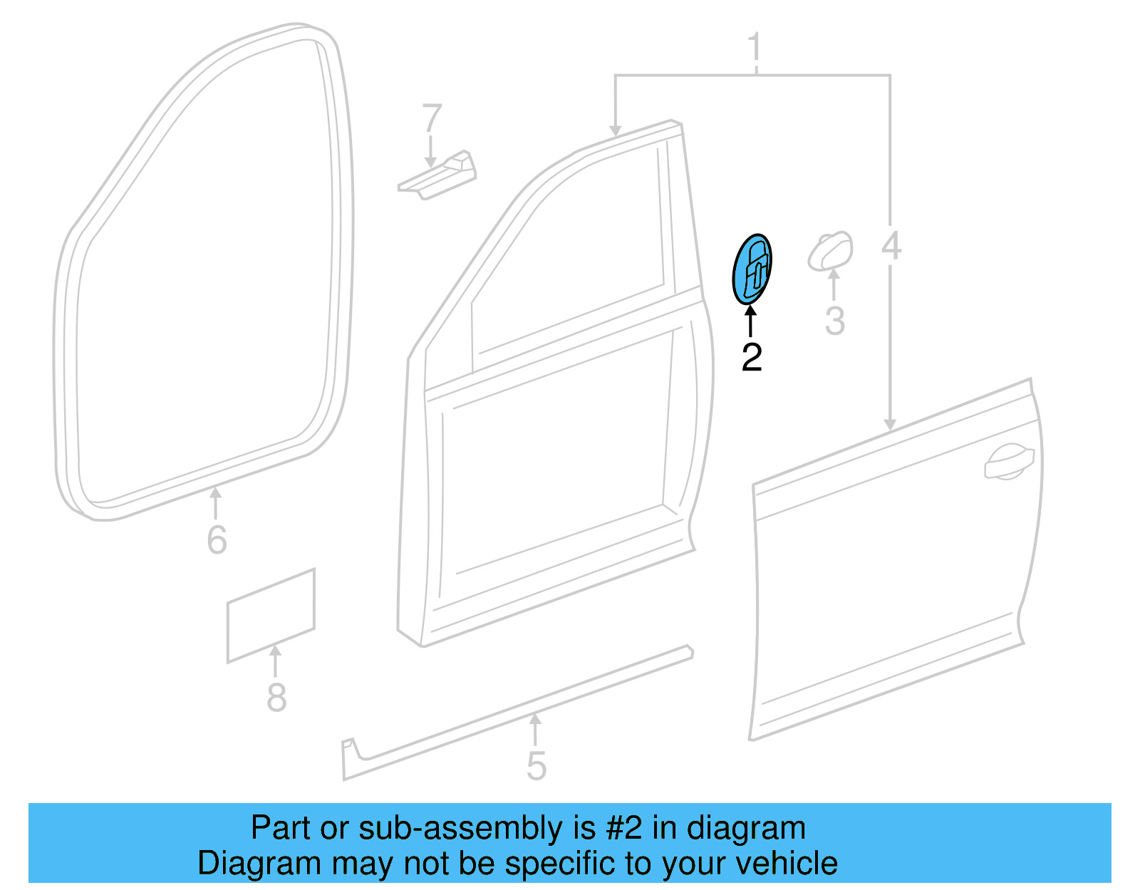 Door Shell Hole Cover 8Z0-837-111 - View 57