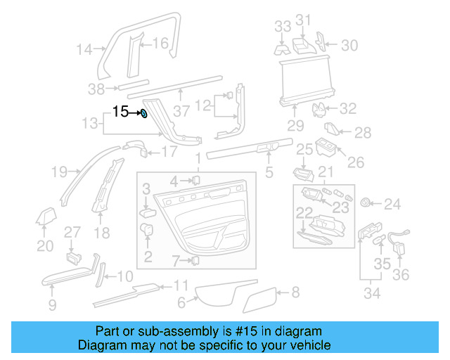 Door Shell Hole Cover 8Z0-837-111 - View 7