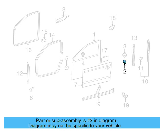 Door Shell Hole Cover 8Z0-837-111 - View 50