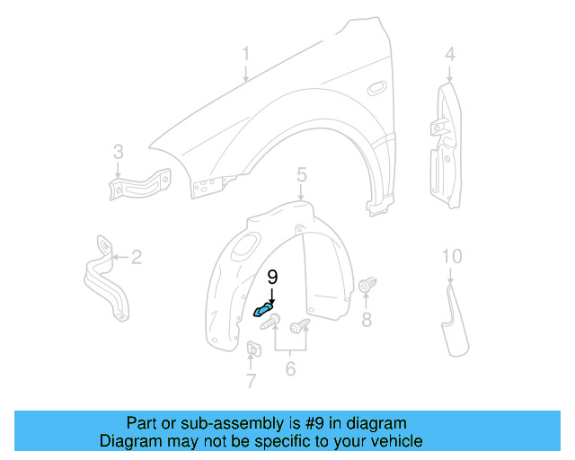 Fender Liner Pin 4A0-805-121-A - View 22
