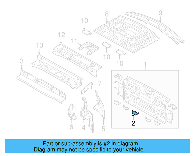 Rear Body Panel Bracket 561-813-745-A - View 5