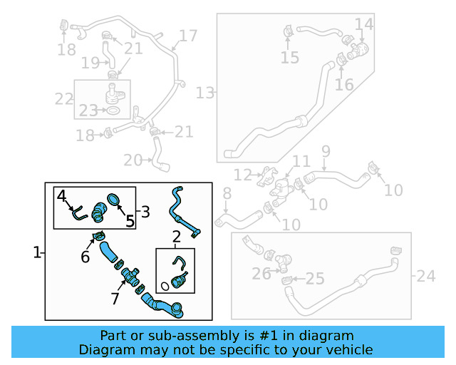 Lower Hose 5C0-122-051-N - View 6