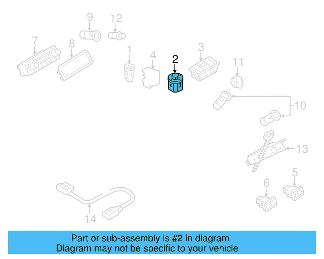 Transfer Case Switch 7P6-941-435-E - View 2