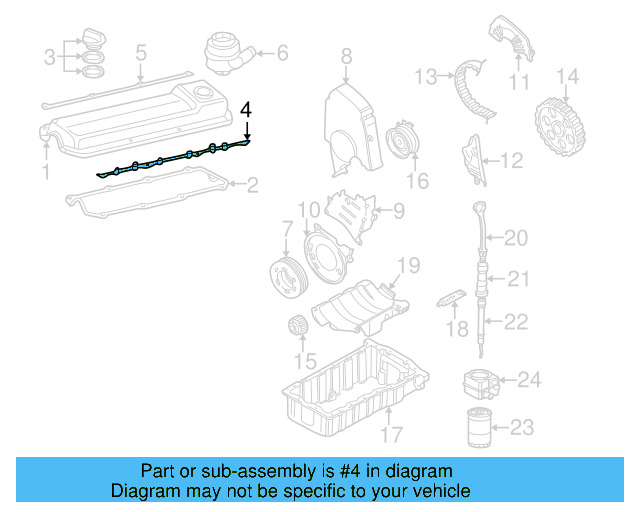Engine Valve Cover Hold Down Tab 050-103-591