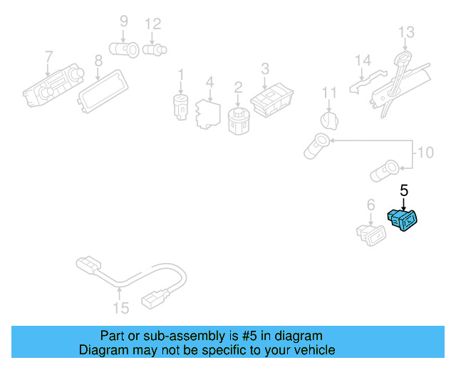Seat Heat Switch 7P6-963-106-B - View 2