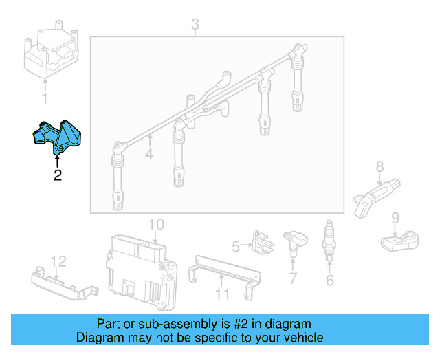 Ignition Coil Retainer Bracket 06A-903-103 - View 4