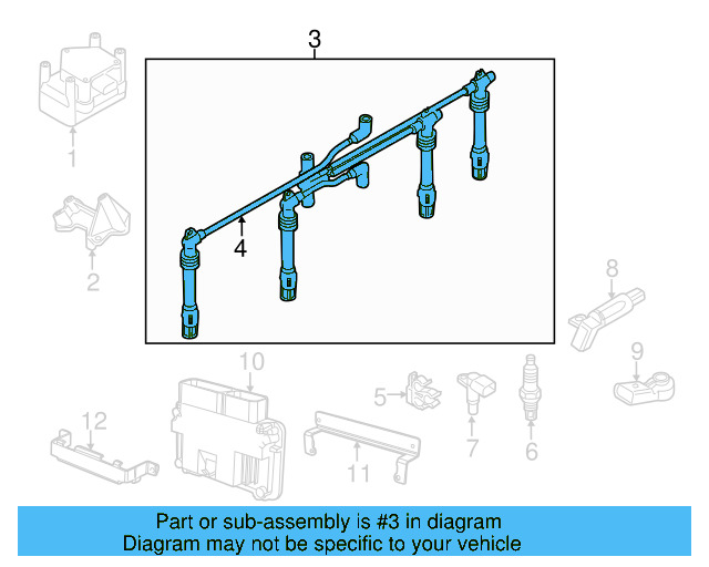 Plug Wire Set 06A-905-409-L - View 4
