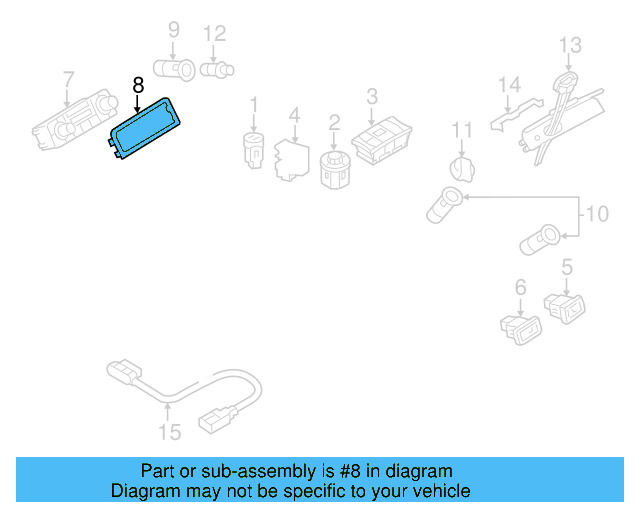 HVAC Heater Control Switch Bezel 7P1863100CNE1