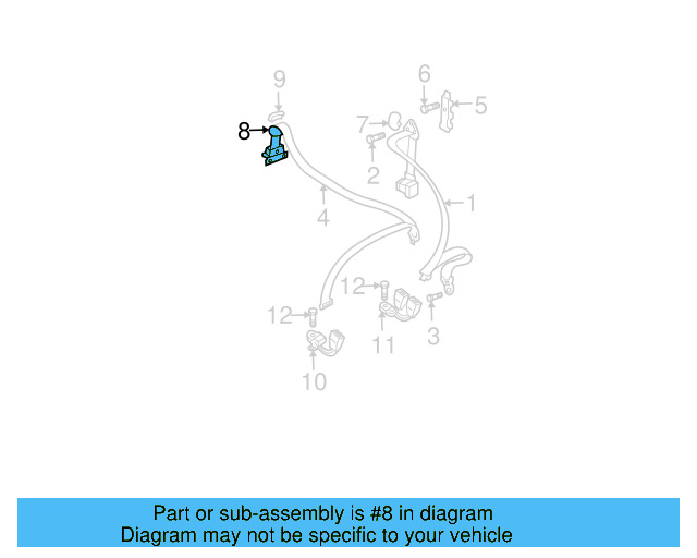 Seat Belt Guide 1J4-858-884-B41 - View 3