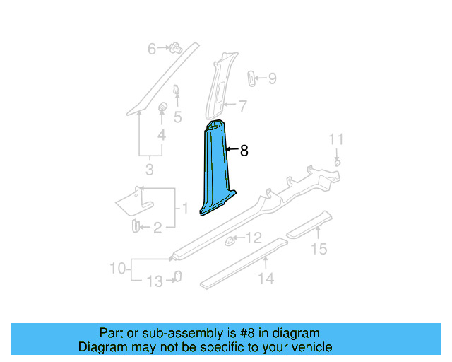 Seat Belt Guide 1J4-858-883-B41 - View 9