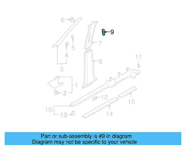Seat Belt Guide 1J4-858-883-B41 - View 3