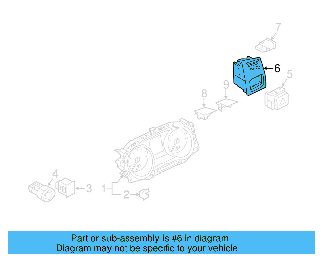 Cluster Bezel Retainer Clip 6N0-867-190-A - View 44