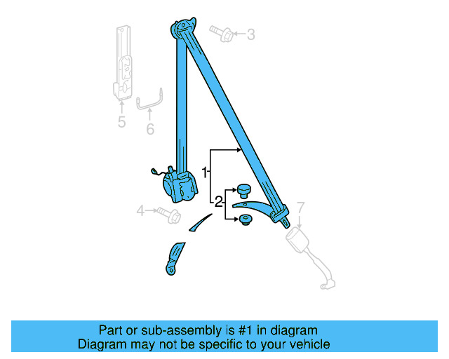 Lap & Shoulder Belt 1K4-857-706-BC-RGR