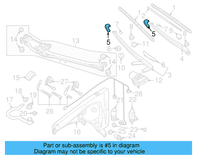 Wiper Arm Cap 7L0-955-205-C