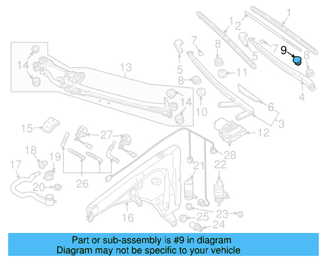 Wiper Arm Cap 7L0-955-205-C - View 6