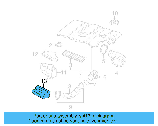 Intake Duct 1K0-129-618-AD - View 15