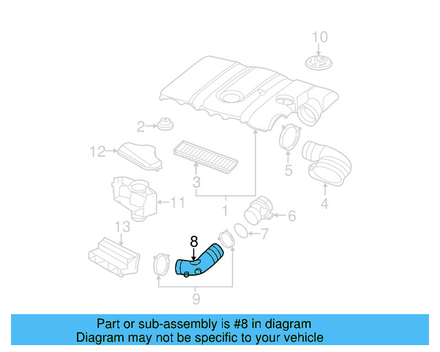 Inlet Duct 1K0-805-971-C-9B9 - View 111