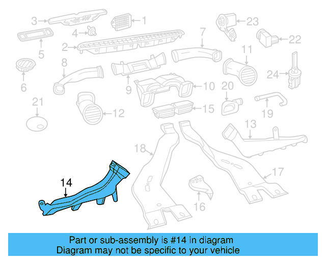 Instrument Panel Air Duct 5C1-819-151-B - View 5