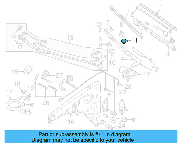 Wiper Arm Ring 7L0-955-693 - View 5