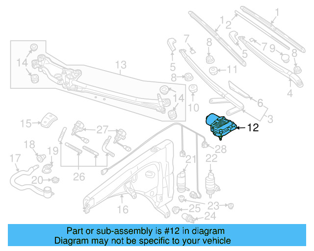 Wiper Motor 7L0-955-119-F