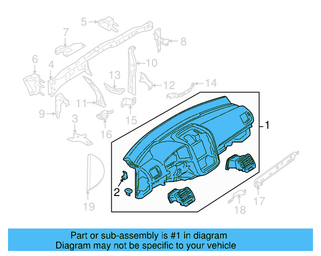 Instrument Panel 5K1-857-001-B-81X - View 7