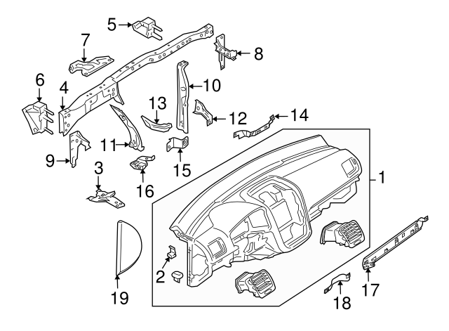 Lower Support 1K0-857-392 - View 12