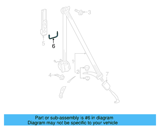 Seat Belt Height Adjuster 1J0-857-819-J - View 6