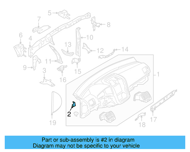 Instrument Panel Trim Panel Clip 1K0-867-961 - View 15