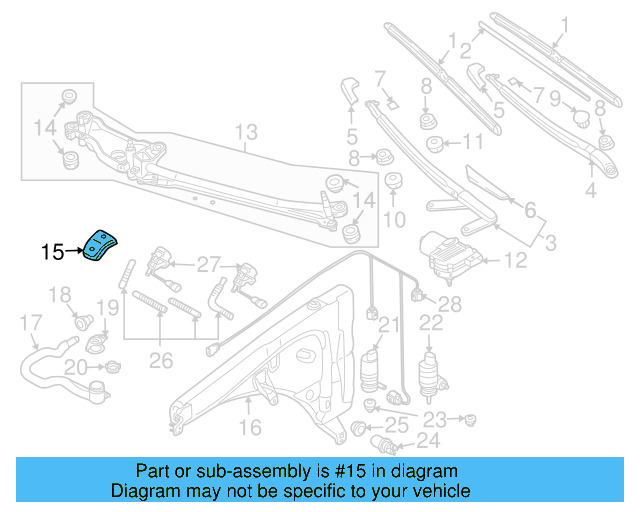 Link Assembly Bracket 7L0-955-623 - View 2