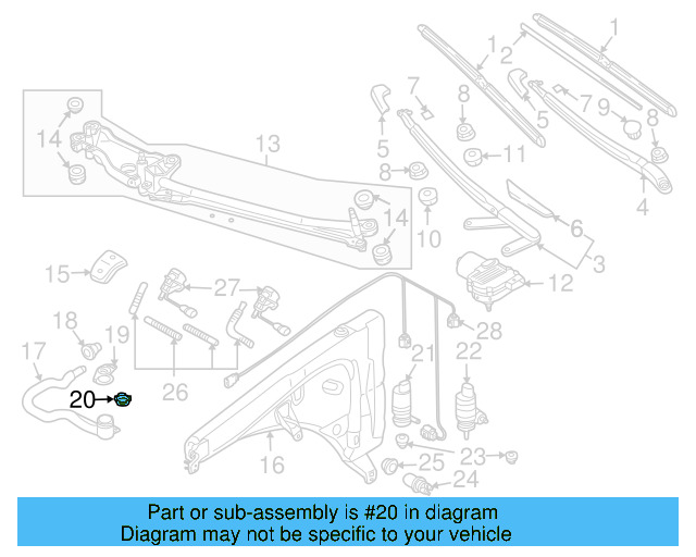 Washer Fluid Strainer 7L0-955-485-B