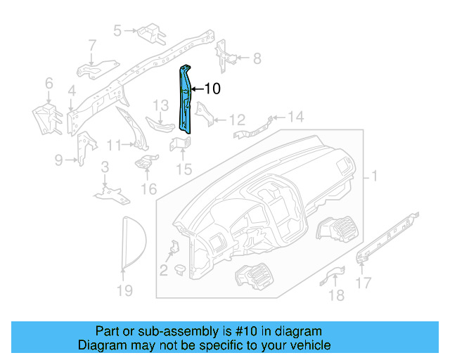 Inner Support 1K1-858-784-C - View 17