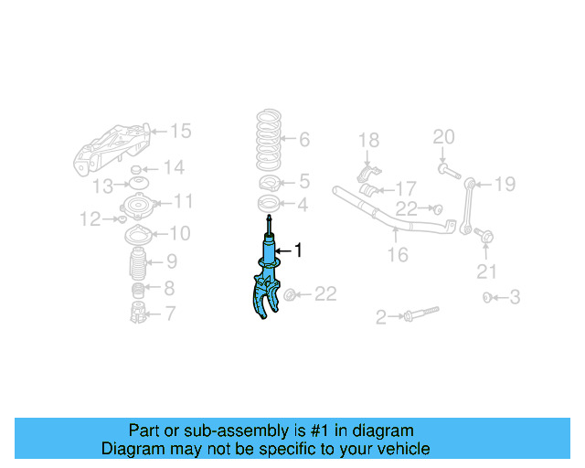 Strut 7L6-413-031-N - View 7