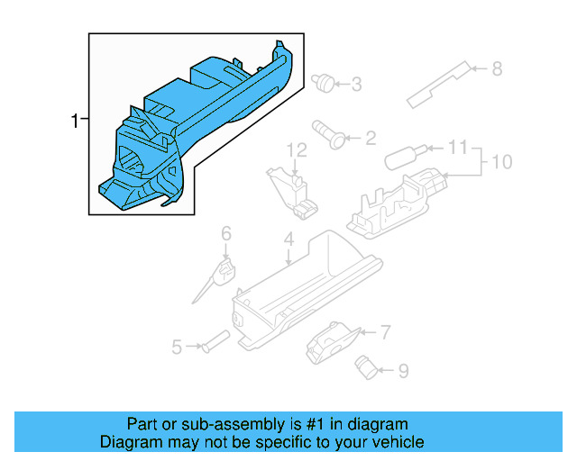 Instrument Panel Knee Bolster 1K1-857-114-AC-82V - View 11