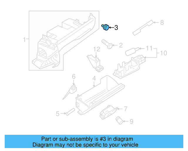 Glove Box Frame Bumper 3C0-857-145 - View 39