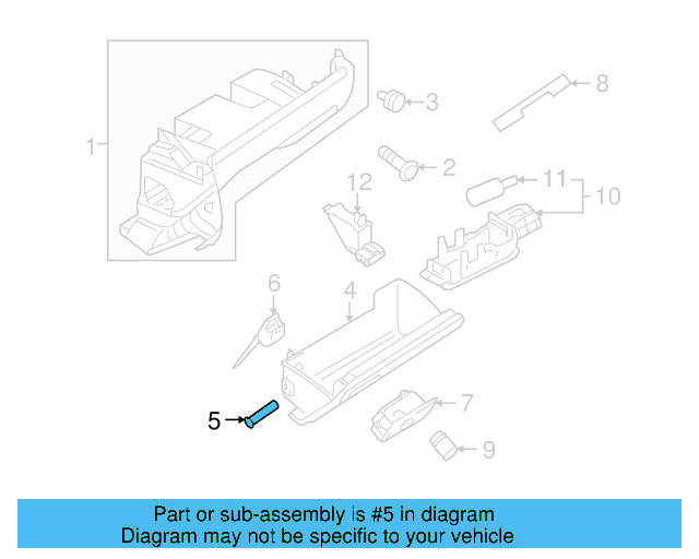 Glove Box Pin 3D0-857-169-A - View 21