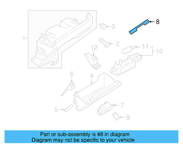 Glove Box Door Cover 1K1-857-135 - View 22