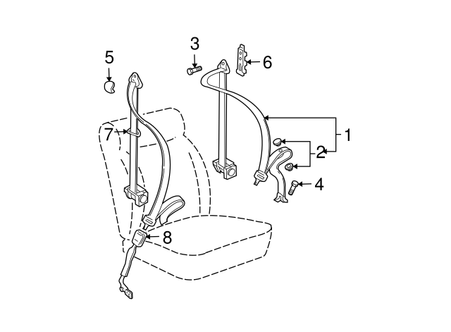 Seat Belt Height Adjuster 1J0-857-819-J