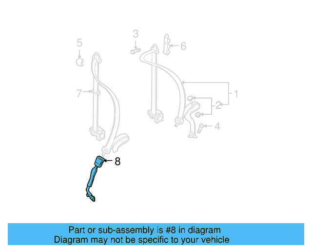 Buckle End 1J4-858-471-K-FCR - View 5