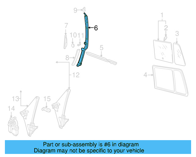 Window Channel 1J5-839-410-A-03C - View 2