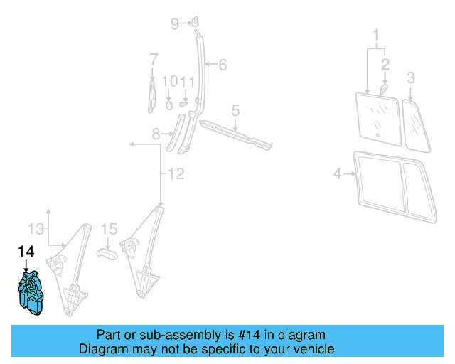 Window Motor 1C0-959-811-A-017 - View 2