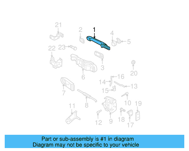Handle, Outside (Unpainted) 3b0837207ggru - View 8