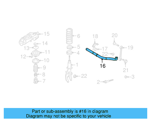 Stabilizer Bar 7L0-411-025-K
