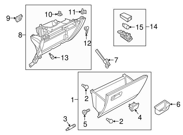 Glove Box Frame Clamp 5G0-857-575-A