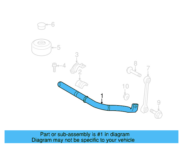 Stabilizer Bar 7L0-411-025-E - View 11