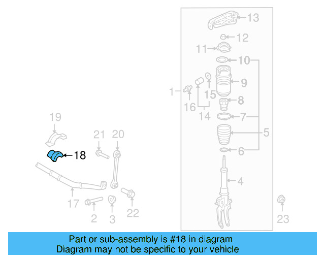Stabilizer Bar Bushing 7L0-411-313-G - View 10
