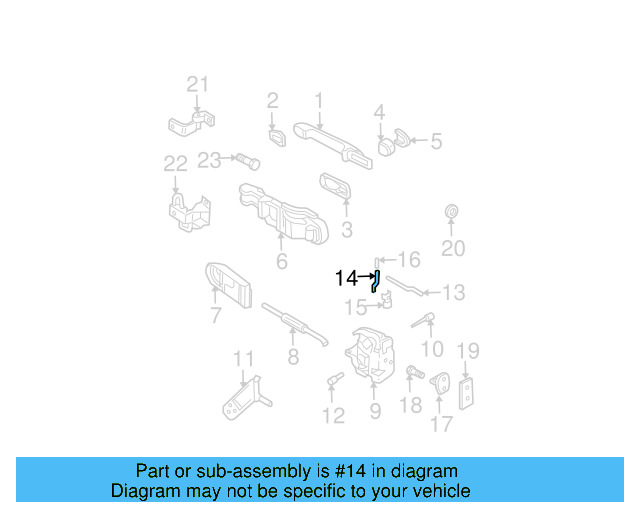 Door Lock Operating Rod 1J4-839-812-B - View 9
