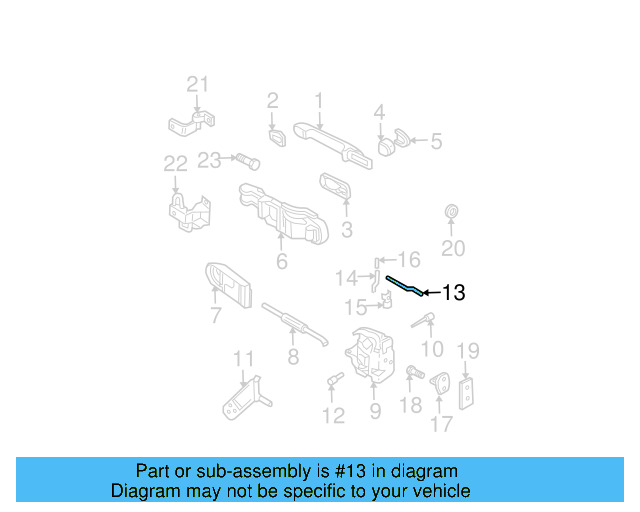 Door Lock Operating Rod 1J4-839-812-B - View 6