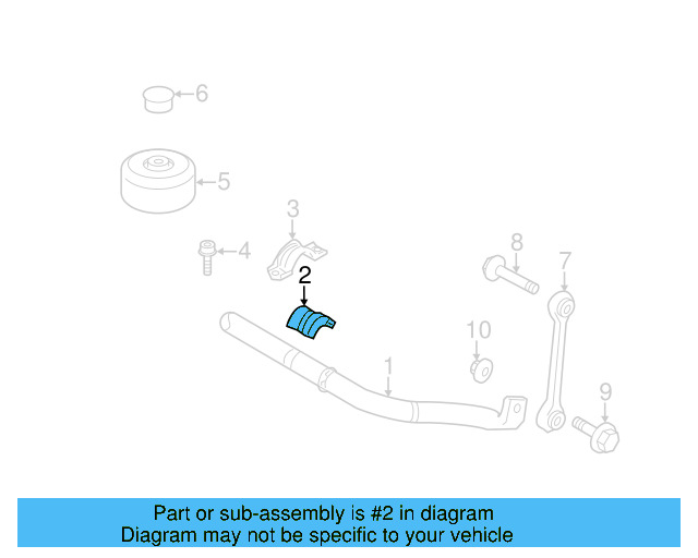 Stabilizer Bar Bushing 7L0-411-313-J - View 17