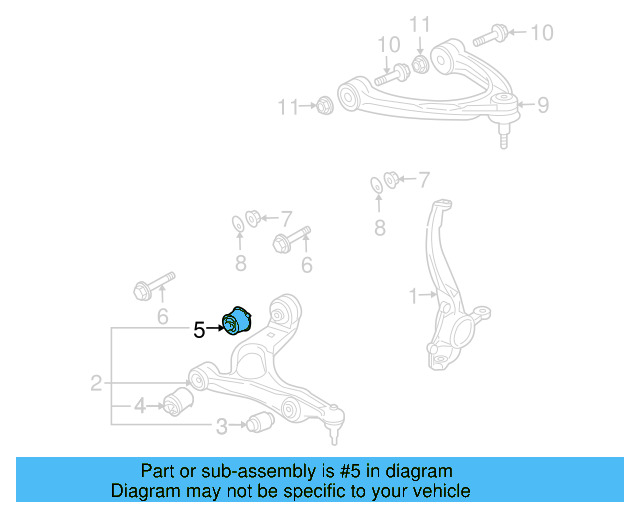 Lower Control Arm Inner Bushing 7L0-407-182-G - View 7