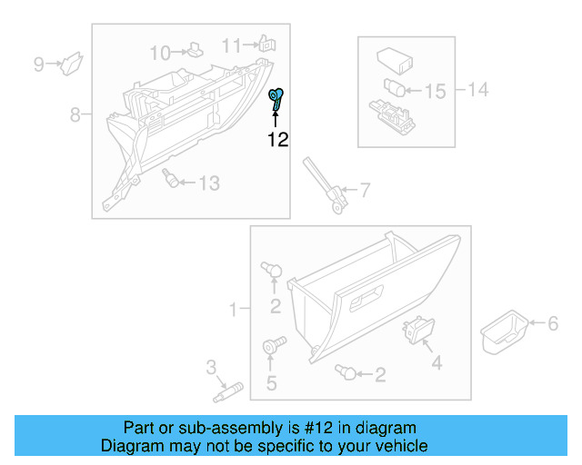 Glove Box Frame Lock Plate 5NN-858-540-9B9 - View 2